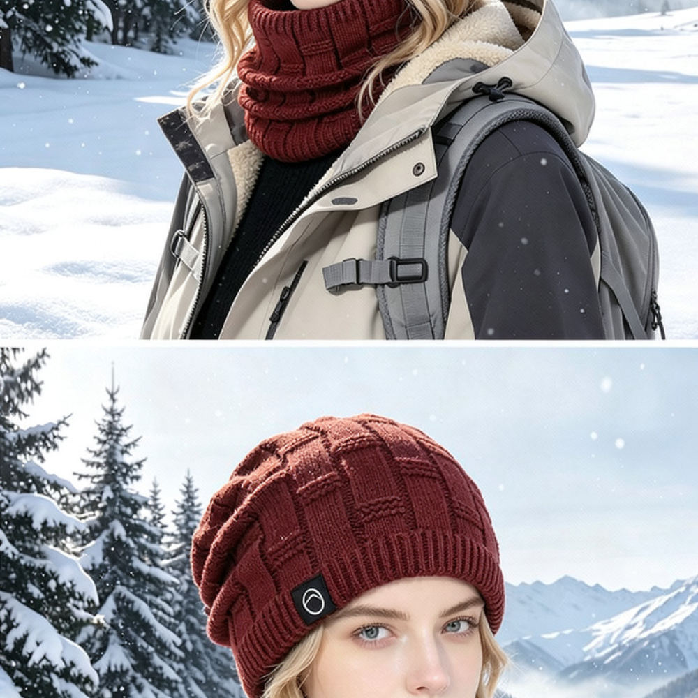 Winter Outdoor Knit Hat And Sc - Cycling Commute Essentials ulasan dan harga