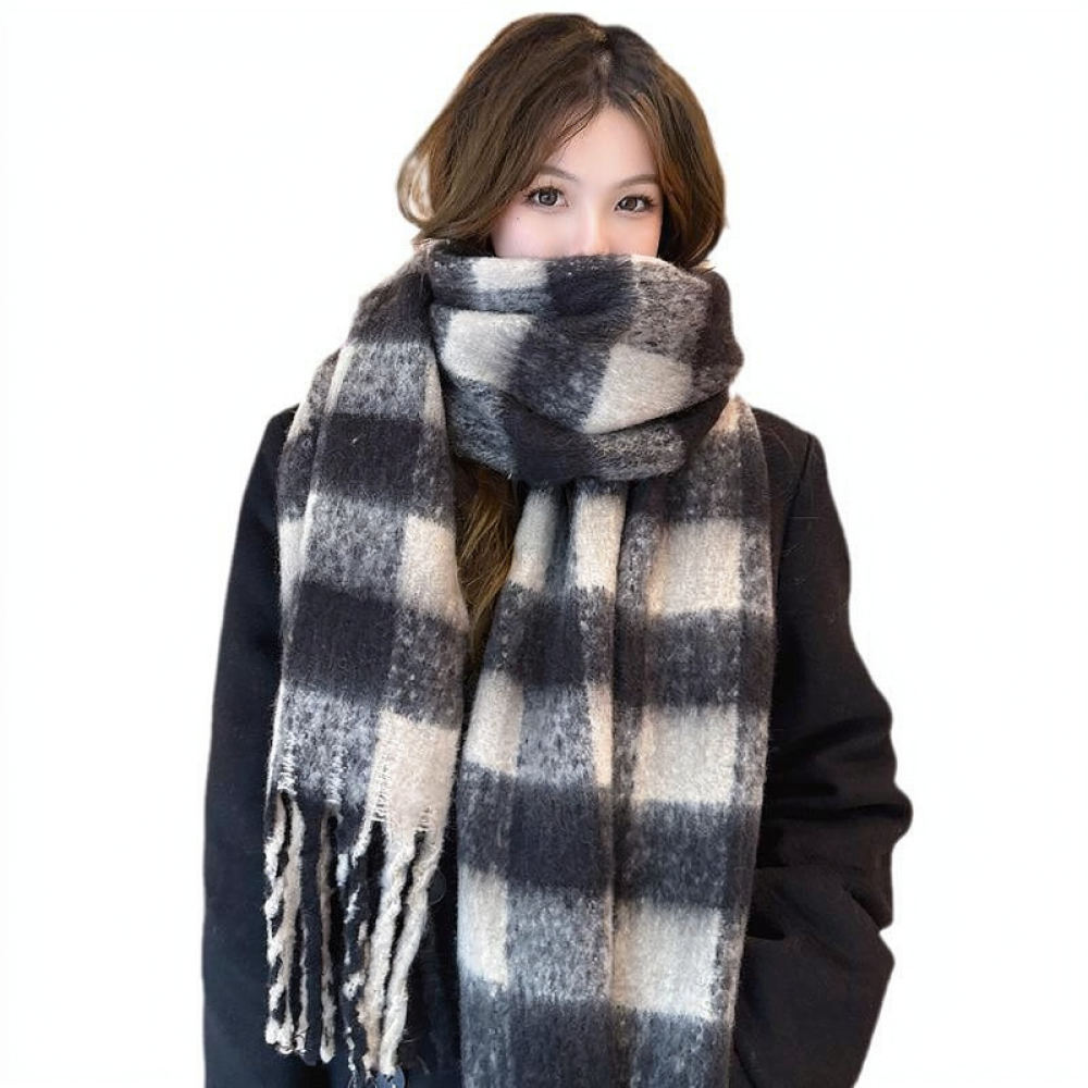 Cozy Winter Scarf Knitted Plai - Cycling Commute Essentials ulasan dan harga