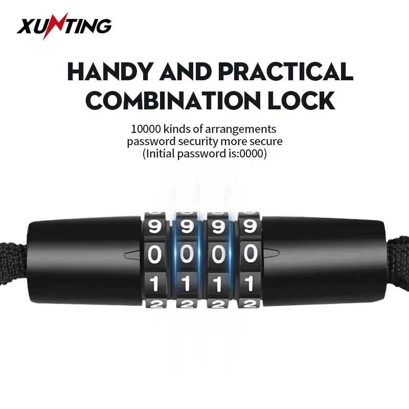 Xunting Bike Lock Secure Your  - Chain Lock Combination ulasan dan harga