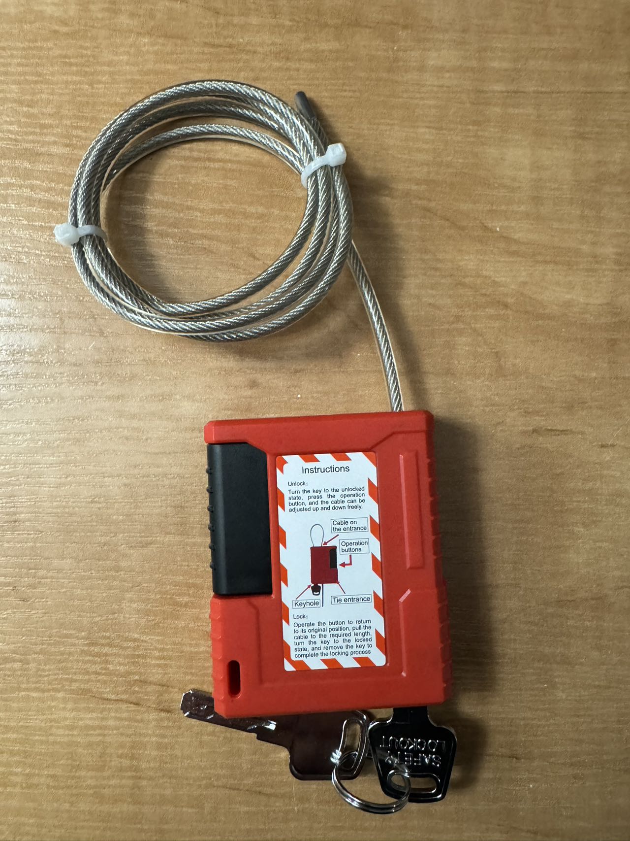 4mm Cable Diameter 1m Long Loc - Cable Lock Flexible ulasan dan harga